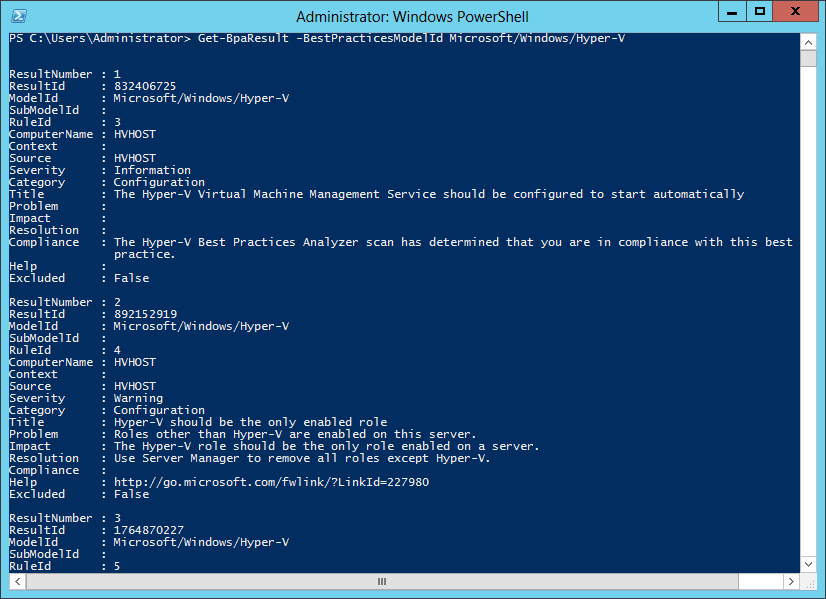 Powershell Get-BPAResult output