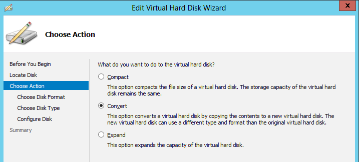 Edit Virtual Hard Disk Wizard